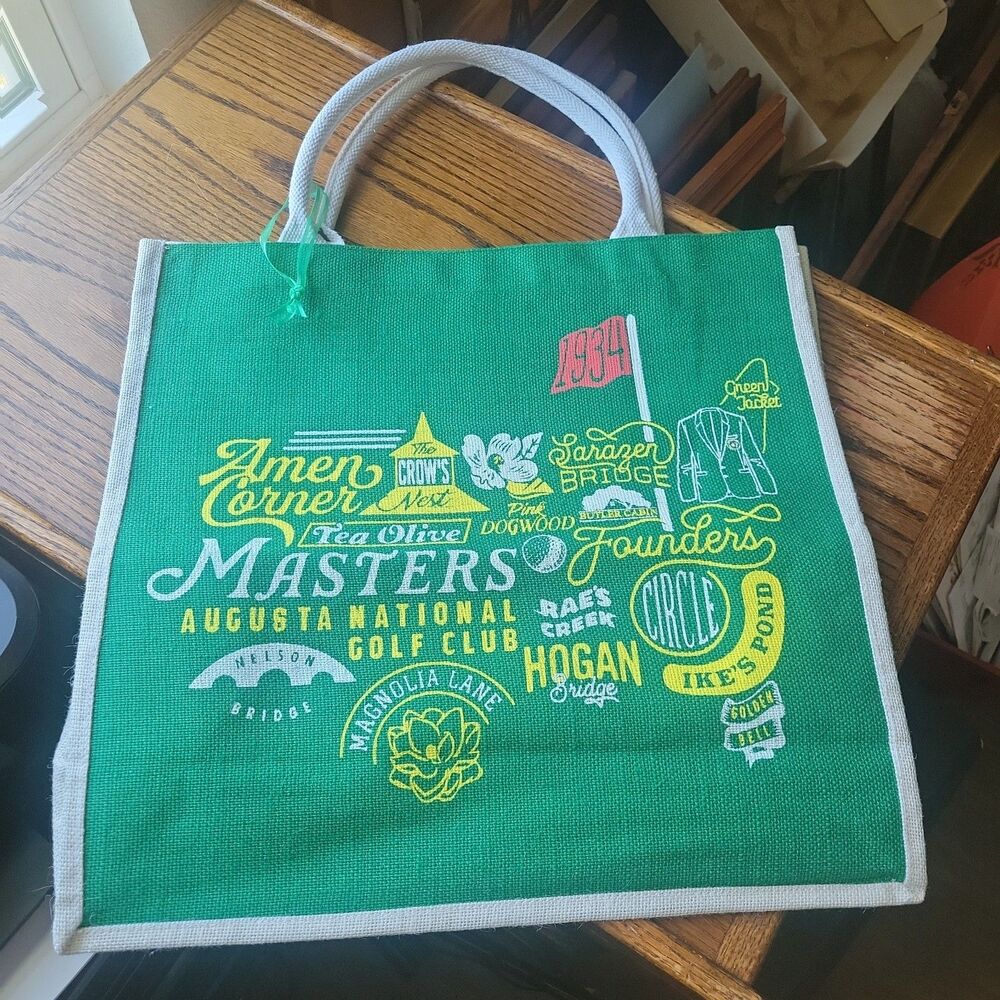 The Official 2025 Augusta National Masters Souvenir Jute Tote NWOT Sturdy Large